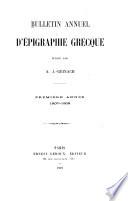 Bulletin annuel d'épigraphie grecque