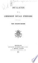 Bulletin de la Commission royale d'histoire