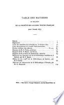 Bulletin de la SociÃ©tÃ© des Anciens Textes FranÃ§ais