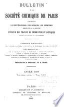 Bulletin de la Société chimique de Paris