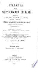 Bulletin de la Société chimique de Paris