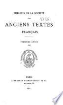 Bulletin de la Société des anciens textes français