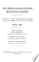 Bulletin de la Société Néophilologique