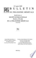 Bulletin de philosophie médiévale