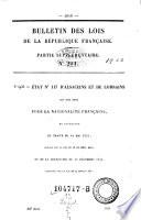 Bulletin des lois de la Republique Francaise