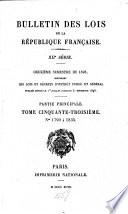 Bulletin des lois de la République Française