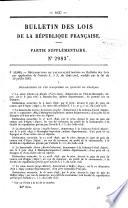 Bulletin des lois de la République Française