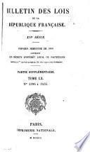 Bulletin des lois de la République française