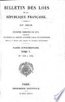 Bulletin des lois de la République franc̜aise