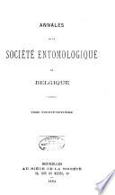 Bulletin et annales de la Société royale d'entomologie de Belgique