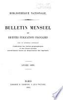 Bulletin Mensuel des Récentes Publications Francaises