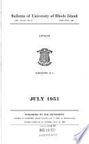 Bulletin of the University of Rhode Island