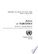 Bulletin on Narcotics