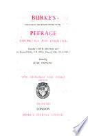 Burke's Genealogical and Heraldic History of the Peerage, Baronetage, and Knightage, Privy Council, and Order of Preference