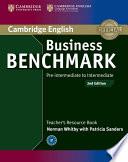 Business Benchmark Pre-intermediate to Intermediate BULATS and Business Preliminary Teacher's Resource Book