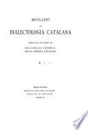 Butlletí de dialectologia catalana