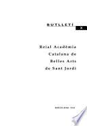 Butlletí de la Reial Acadèmia Catalana de Belles Arts de Sant Jordi