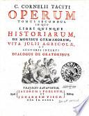 C. Cornelii Taciti opera quae exstant