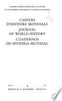 Cahiers D'histoire Mondiale