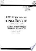 Cahiers de Linguistique Théorique Et Appliquée