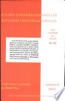 Cahiers du CRIAR n°23, Etudes conversationnelles/Estudios conversacionales