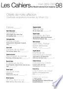 Cahiers du Musée national d'art moderne