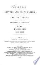 Calendar of Letters and State Papers Relating to English Affairs