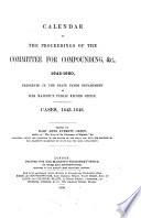 Calendar of the Proceedings of the Committee for Compounding, Etc., 1643-1660