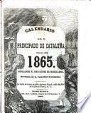 Calendario del principado de Cataluña para el año 1865