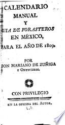 Calendario manual y guia de forasteros de Mejico