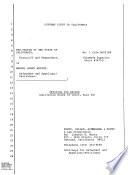 California. Court of Appeal (1st Appellate District). Records and Briefs