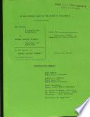 California. Court of Appeal (1st Appellate District). Records and Briefs