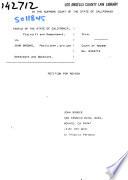 California. Supreme Court. Records and Briefs
