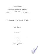 Californian Hypogaeous Fungi