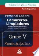 Camareros-limpiadores de la Xunta de Galicia. Temario, Test Y Casos Prácticos Grupo V. E-book