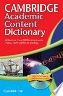 Cambridge Academic Content Dictionary Reference Book with CD-ROM