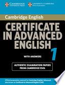 Cambridge Certificate in Advanced English 1 for updated exam Student's Book with answers