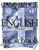 Cambridge English for Schools 4 Teacher's Book