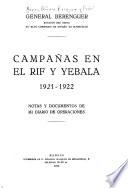 Campañas en el Rif y Yebala, 1921-1922