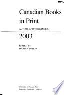 Canadian Books in Print