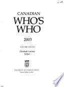 Canadian Who's Who 2003