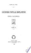Cancionero popular rioplatense