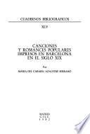 Canciones y romances populares impresos en Barcelona en el siglo XIX