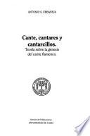 Cante, cantares, y cantarcillos