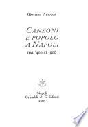 Canzoni e popolo a Napoli dal '400 al '900