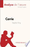 Carrie de Stephen King (Analyse de l'œuvre)