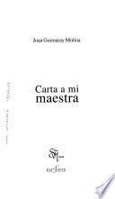 Carta a mi maestra