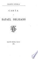 Carta á Rafael Obligado