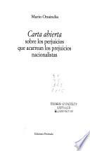 Carta abierta sobre los perjuicios que acarrean los prejuicios nacionalistas