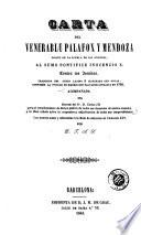 Carta del venerable Palafox y Mendoza, obispo de la Puebla de los Ángeles, al sumo Pontifice Inocencio X contra los Jesuitas
